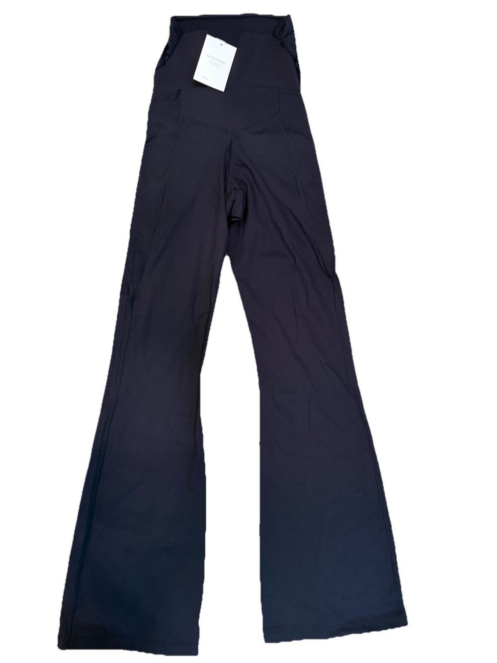 Seraphine Active Maternity Flare Leggings Over The Belly Buttery Soft XS Black